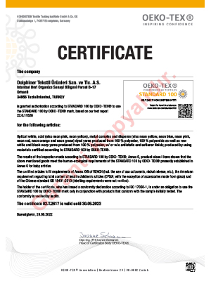 oekotex certificate